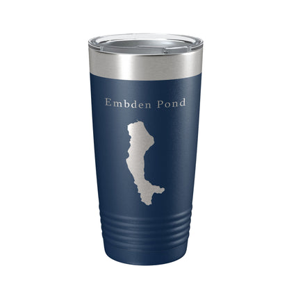 Embden Pond Tumbler Lake Map Travel Mug Insulated Laser Engraved Coffee Cup Maine 20 oz-8