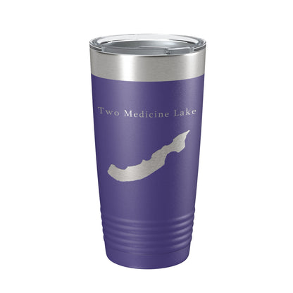 Two Medicine Lake Map Tumbler Travel Mug Insulated Laser Engraved Coffee Cup Montana 20 oz-15