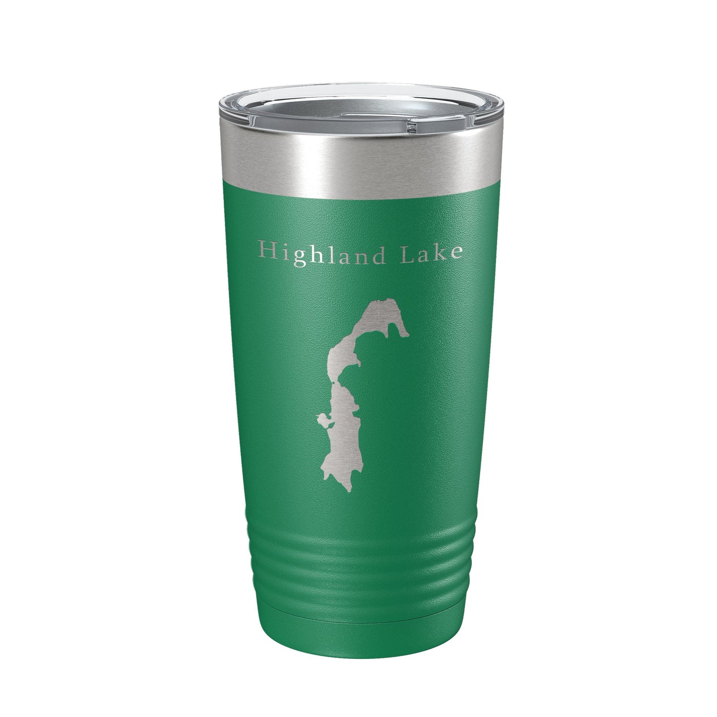 Highland Lake Map Tumbler Travel Mug Insulated Laser Engraved Coffee Cup Connecticut 20 oz-9