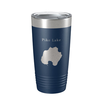 Pike Lake Map Tumbler Travel Mug Insulated Laser Engraved Coffee Cup Washington County Wisconsin 20 oz-8