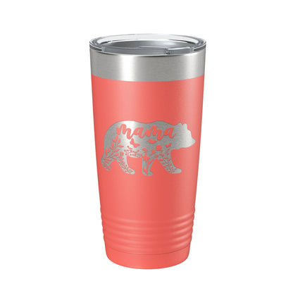 Mama Bear Tumbler Travel Mug Insulated Laser Engraved Coffee Cup Momma Mom Mother's Day Gift Cute 20 oz-20