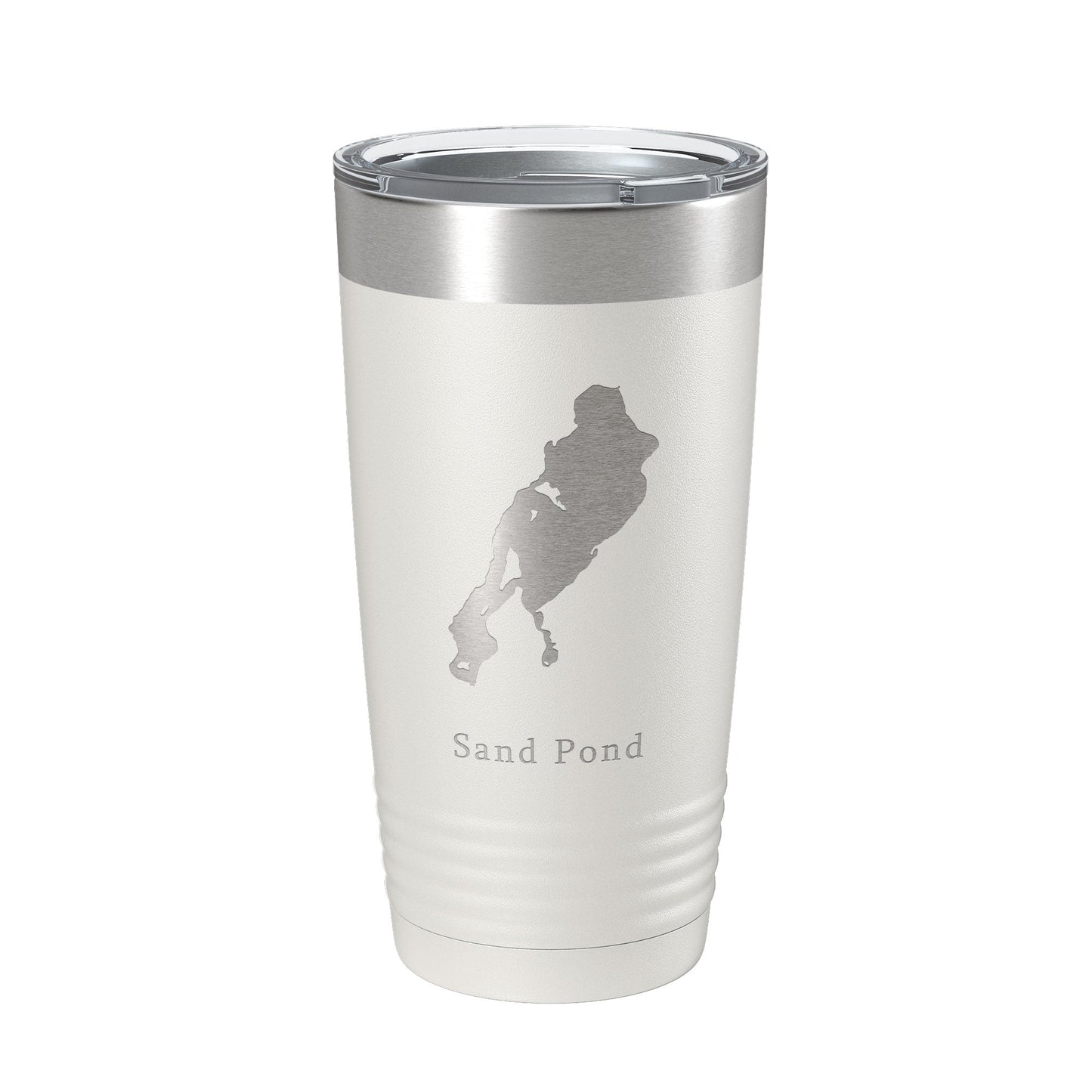 Sand Pond Tumbler Lake Map Travel Mug Insulated Laser Engraved Coffee Cup Maine 20 oz-7