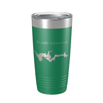 Woods Reservoir Tumbler Lake Map Travel Mug Insulated Laser Engraved Coffee Cup Tennessee 20 oz-9