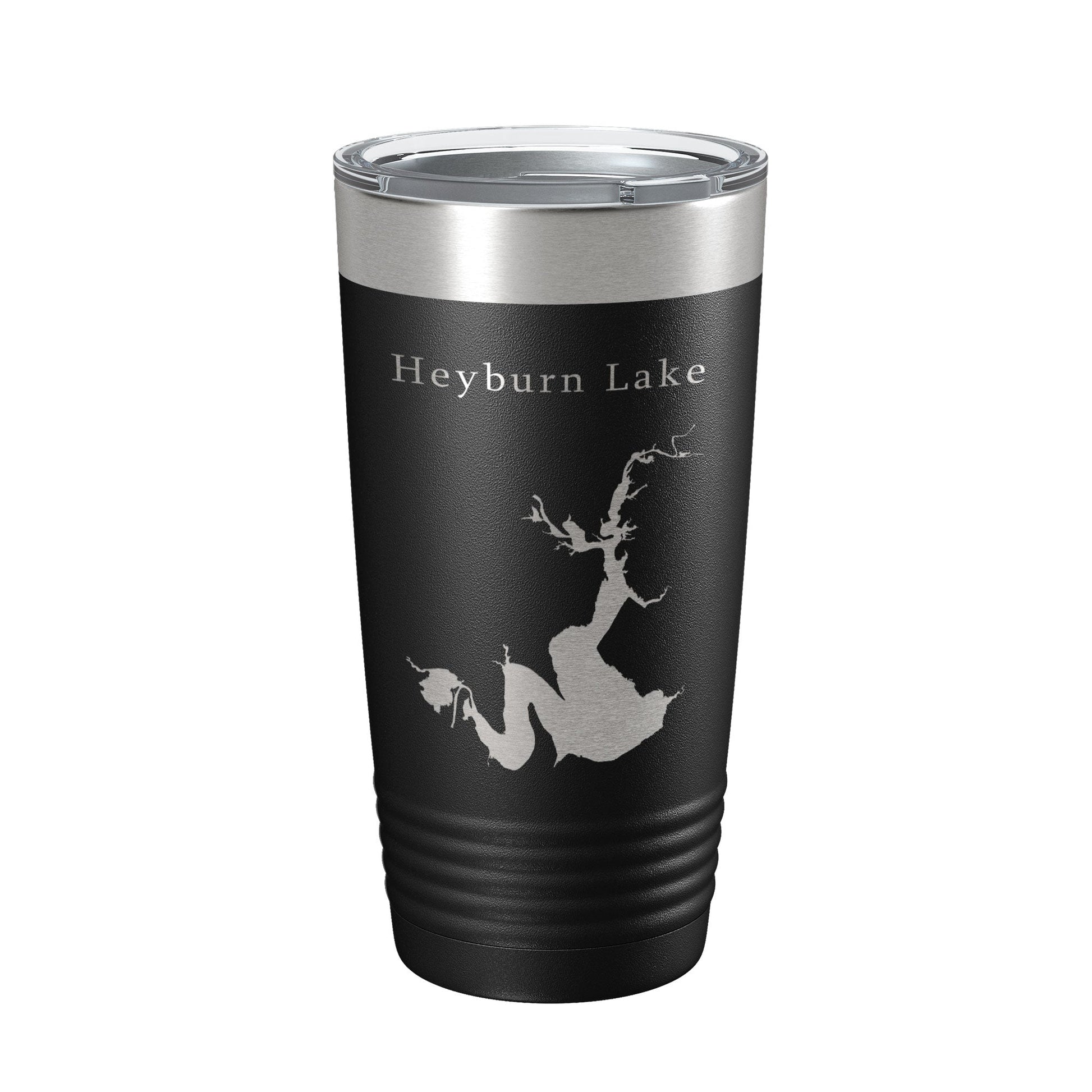 Heyburn Lake Map Tumbler Travel Mug Insulated Laser Engraved Coffee Cup Oklahoma 20 oz-0