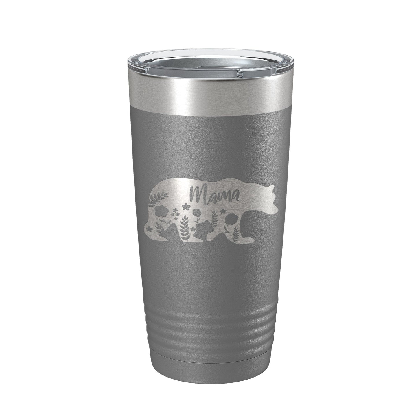Mama Bear Tumbler Travel Mug Insulated Laser Engraved Coffee Cup Momma Mama Gift Mother's Day Floral 20 oz-16