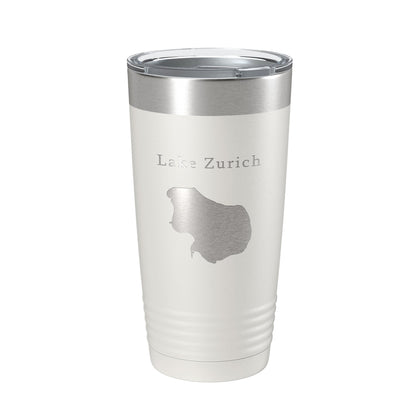 Lake Zurich Map Tumbler Travel Mug Insulated Laser Engraved Coffee Cup Illinois 20 oz-1