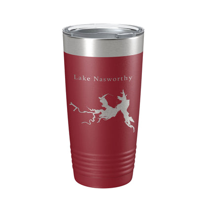 Lake Nasworthy Map Tumbler Travel Mug Insulated Laser Engraved Coffee Cup Texas 20 oz-18
