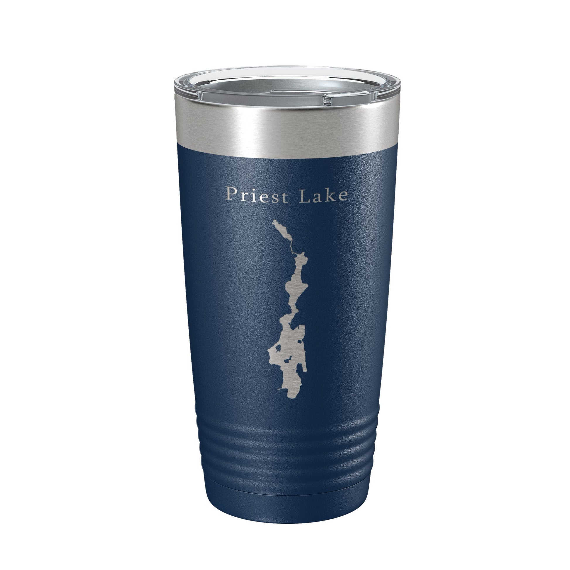 Priest Lake Map Tumbler Travel Mug Insulated Laser Engraved Coffee Cup Idaho 20 oz-2