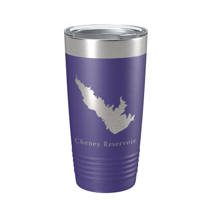 Cheney Reservoir Tumbler Lake Map Travel Mug Insulated Laser Engraved Coffee Cup Kansas 20 oz-15