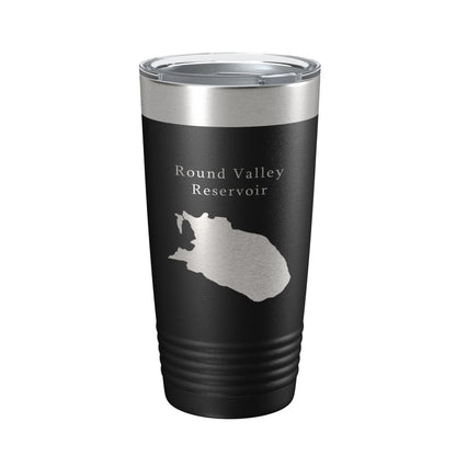 Round Valley Reservoir Tumbler Lake Map Travel Mug Insulated Laser Engraved Coffee Cup New Jersey 20 oz-5