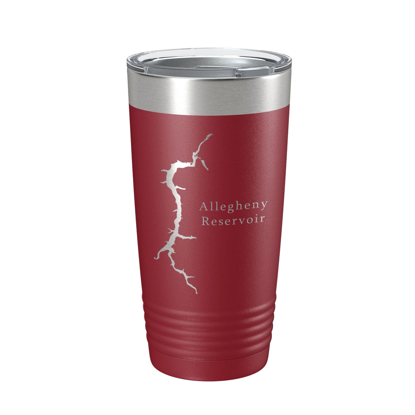 Allegheny Reservoir Tumbler Lake Map Travel Mug Insulated Laser Engraved Coffee Cup Pennsylvania 20 oz-18