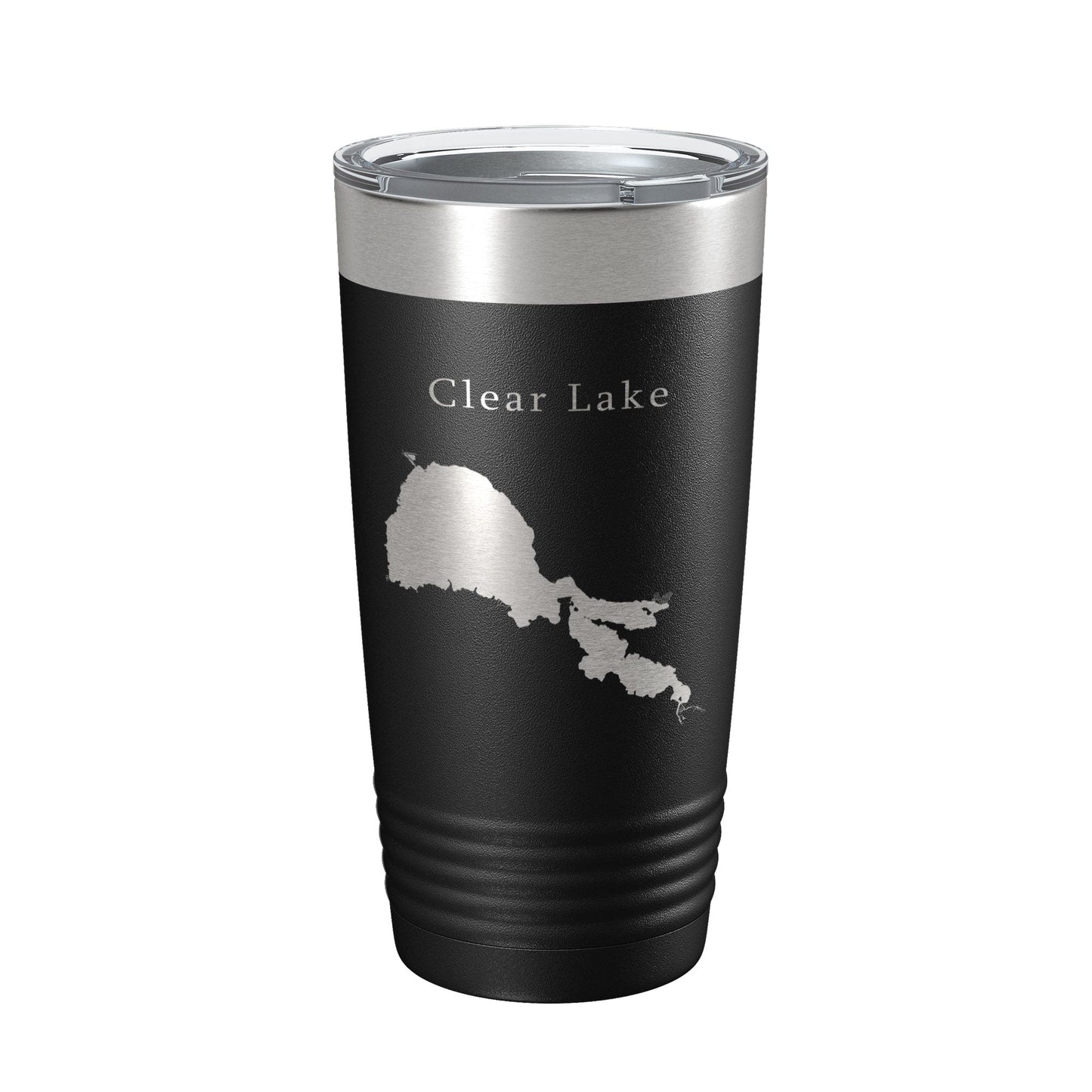 Clear Lake Map Tumbler Travel Mug Insulated Laser Engraved Coffee Cup California 20 oz-5