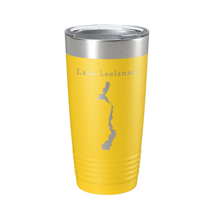 Lake Leelanau Map Tumbler Travel Mug Insulated Laser Engraved Coffee Cup Michigan 20 oz-19