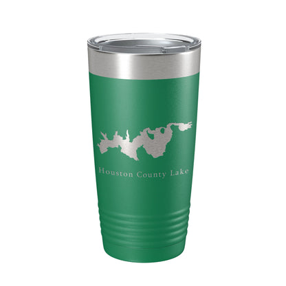 Houston County Lake Map Tumbler Travel Mug Insulated Laser Engraved Coffee Cup Texas 20 oz-9