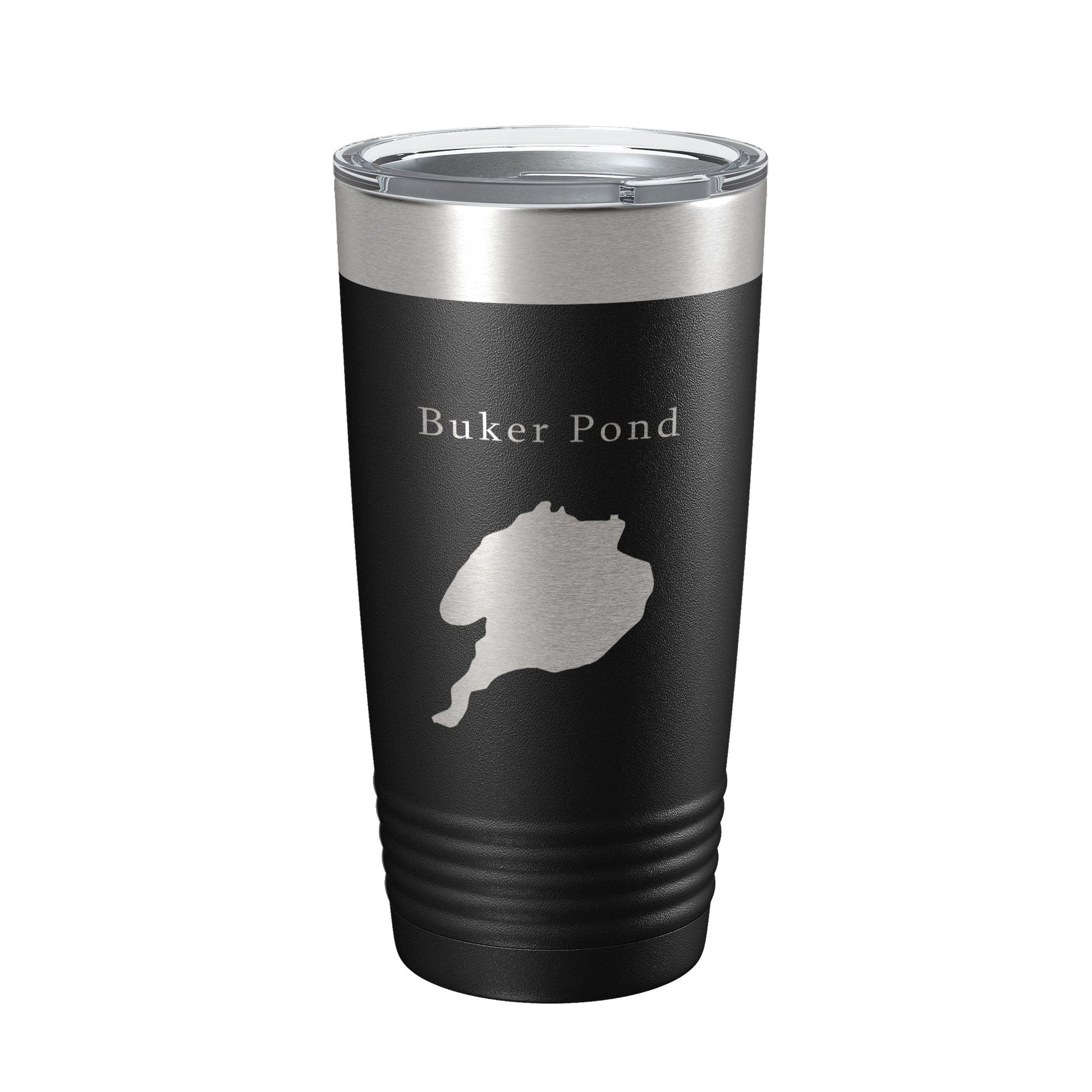 Buker Pond Tumbler Lake Map Travel Mug Insulated Laser Engraved Coffee Cup Maine 20 oz-5