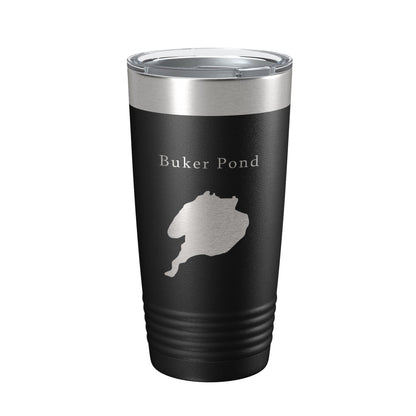 Buker Pond Tumbler Lake Map Travel Mug Insulated Laser Engraved Coffee Cup Maine 20 oz-5