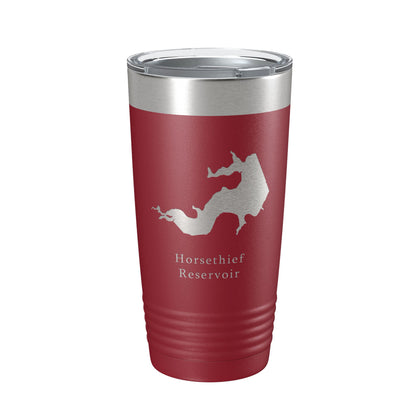 Horsethief Reservoir Tumbler Lake Map Travel Mug Insulated Laser Engraved Coffee Cup Kansas 20 oz-18