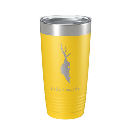 Lake Cascade Map Tumbler Travel Mug Insulated Laser Engraved Coffee Cup Idaho 20 oz-4