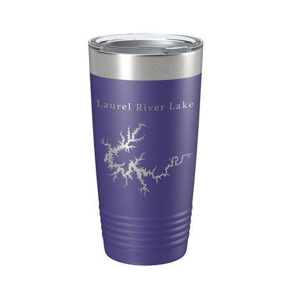 Laurel River Lake Map Tumbler Travel Mug Insulated Laser Engraved Coffee Cup Kentucky 20 oz-15