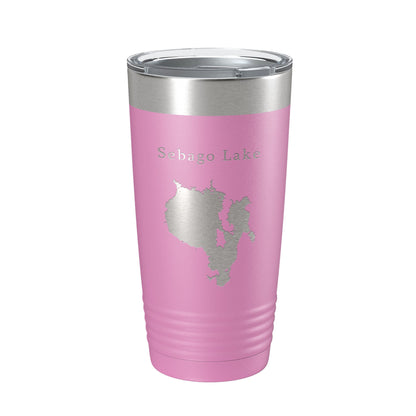 Sebago Lake Map Tumbler Travel Mug Insulated Laser Engraved Coffee Cup Maine 20 oz-14
