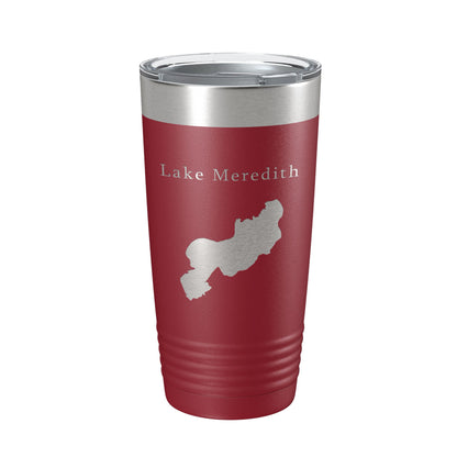Lake Meredith Map Tumbler Travel Mug Insulated Laser Engraved Coffee Cup Colorado 20 oz-18