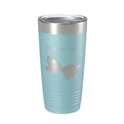 Pickerel Lake Map Tumbler Travel Mug Insulated Laser Engraved Coffee Cup Wisconsin 20 oz-13