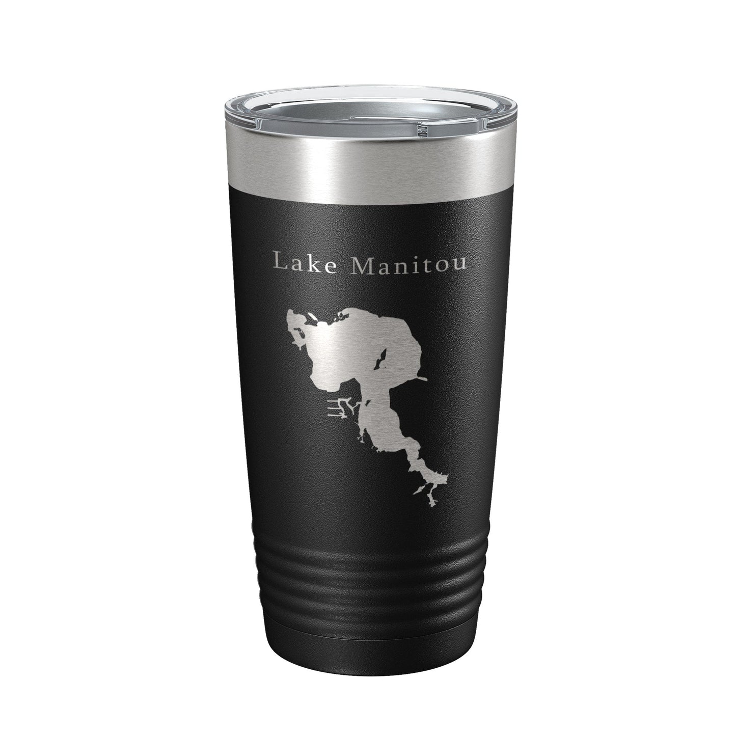 Lake Manitou Map Tumbler Travel Mug Insulated Laser Engraved Coffee Cup Indiana 20 oz-0