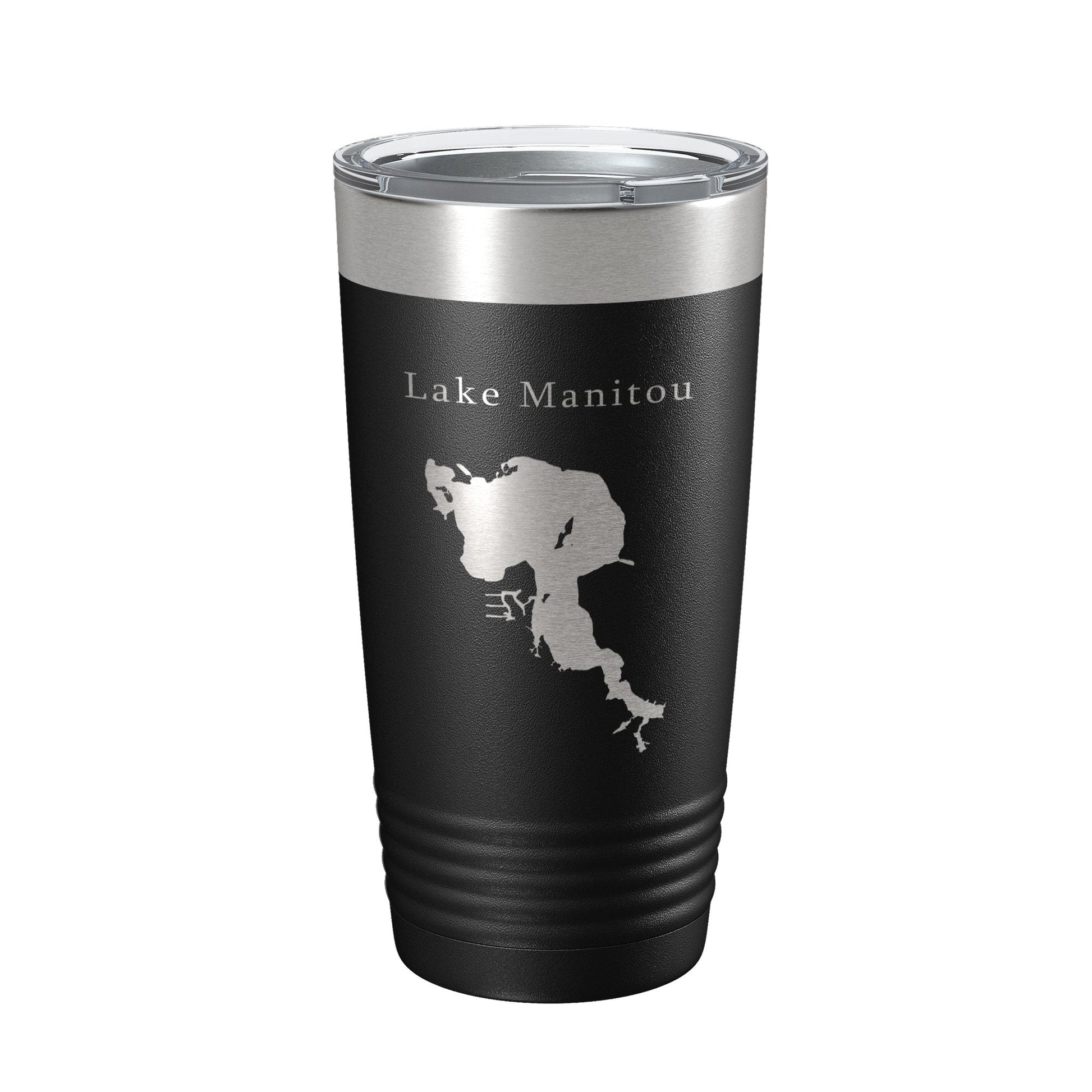 Lake Manitou Map Tumbler Travel Mug Insulated Laser Engraved Coffee Cup Indiana 20 oz-0