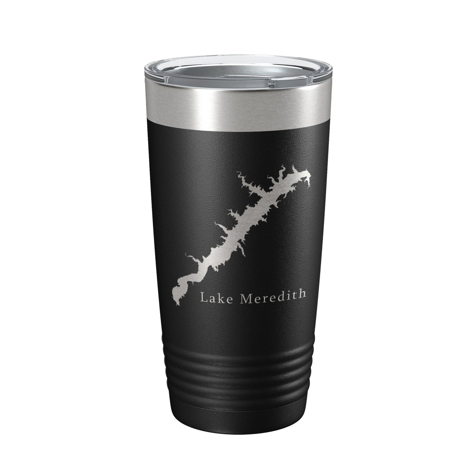 Lake Meredith Map Tumbler Travel Mug Insulated Laser Engraved Coffee Cup Texas 20 oz-0