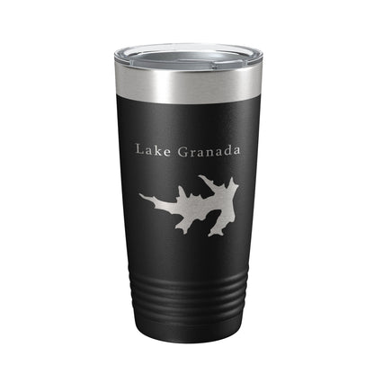 Lake Granada Map Tumbler Travel Mug Insulated Laser Engraved Coffee Cup Hot Springs Village Arkansas 20 oz-5