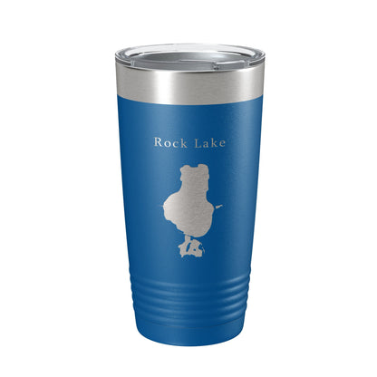 Rock Lake Map Tumbler Travel Mug Insulated Laser Engraved Coffee Cup Wisconsin 20 oz-6