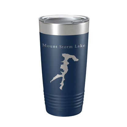 Mount Storm Lake Map Tumbler Travel Mug Insulated Laser Engraved Coffee Cup West Virginia 20 oz-8
