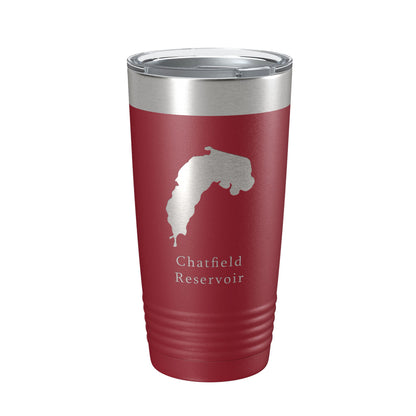 Chatfield Reservoir Tumbler Lake Map Travel Mug Insulated Laser Engraved Coffee Cup Colorado 20 oz-18