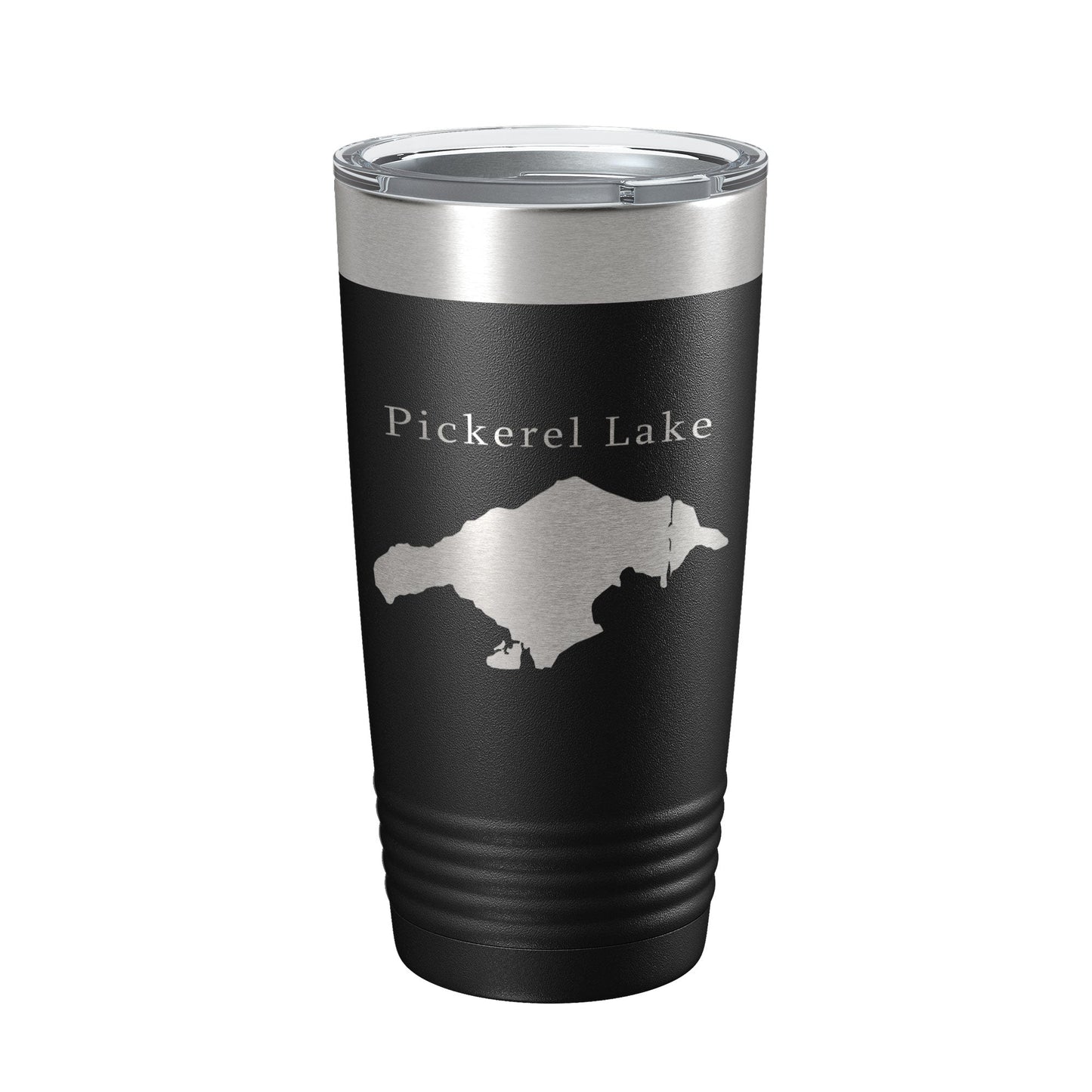 Pickerel Lake Map Tumbler Travel Mug Insulated Laser Engraved Coffee Cup Michigan 20 oz-5