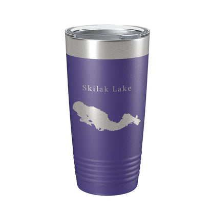 Skilak Lake Map Tumbler Travel Mug Insulated Laser Engraved Coffee Cup Alaska 20 oz-15
