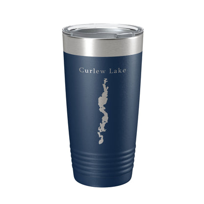 Curlew Lake Map Tumbler Travel Mug Insulated Laser Engraved Coffee Cup Washington 20 oz-2