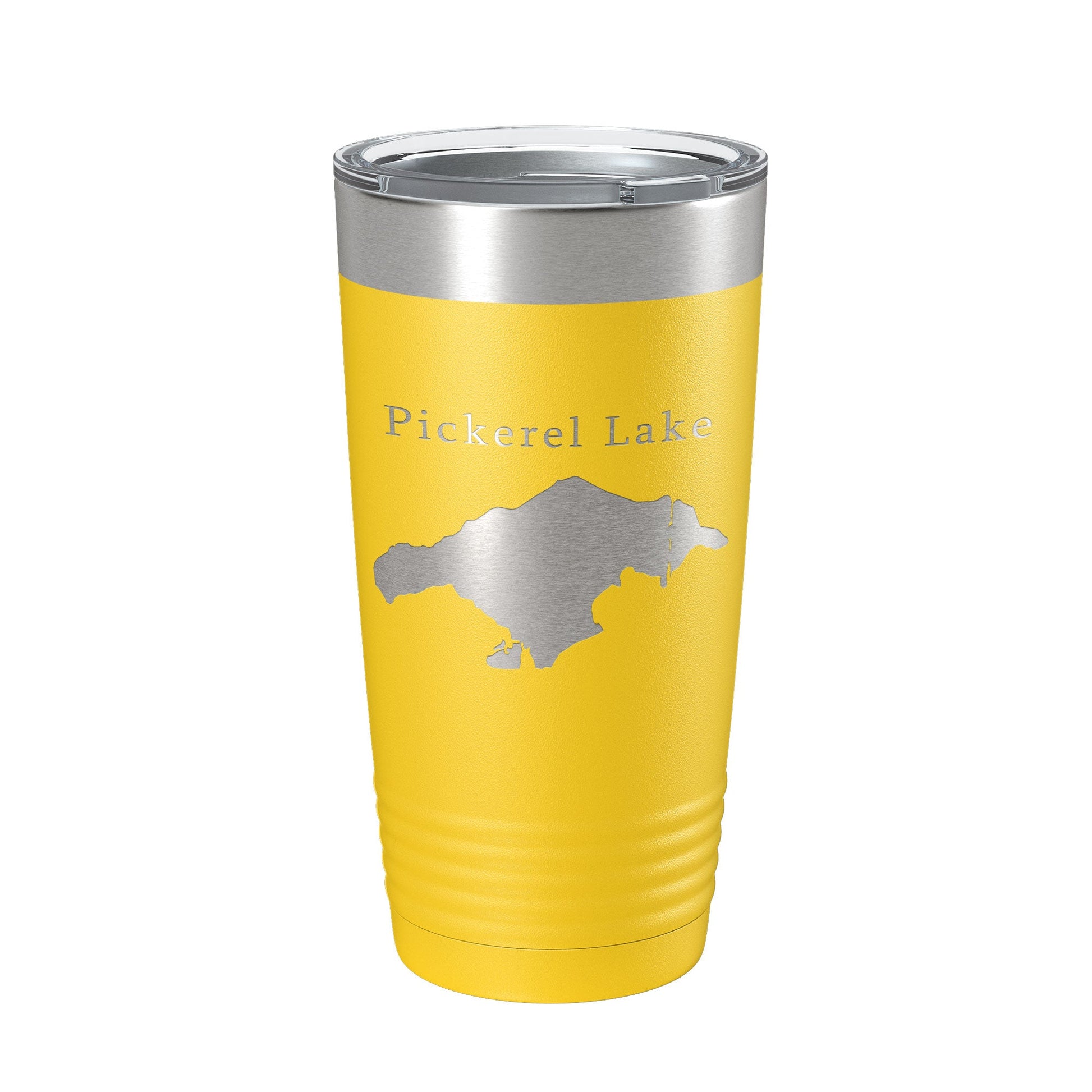 Pickerel Lake Map Tumbler Travel Mug Insulated Laser Engraved Coffee Cup Michigan 20 oz-4