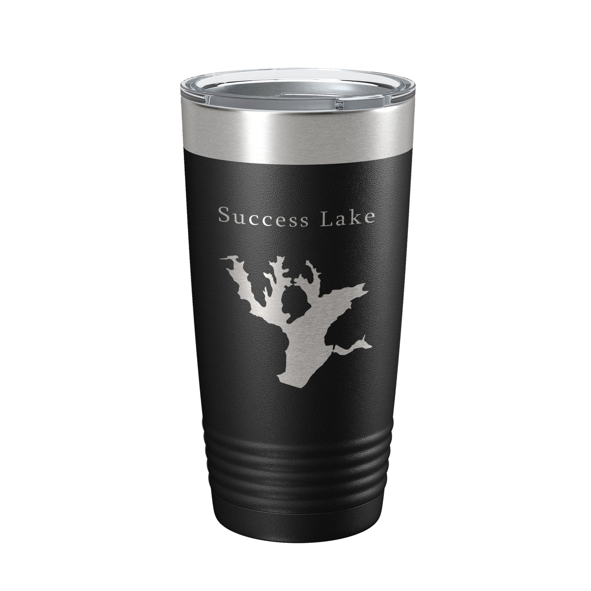 Success Lake Map Tumbler Travel Mug Insulated Laser Engraved Coffee Cup California 20 oz-0