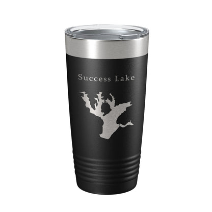Success Lake Map Tumbler Travel Mug Insulated Laser Engraved Coffee Cup California 20 oz-0