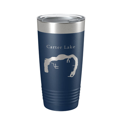 Carter Lake Map Tumbler Travel Mug Insulated Laser Engraved Coffee Cup Iowa Omaha Nebraska 20 oz-8