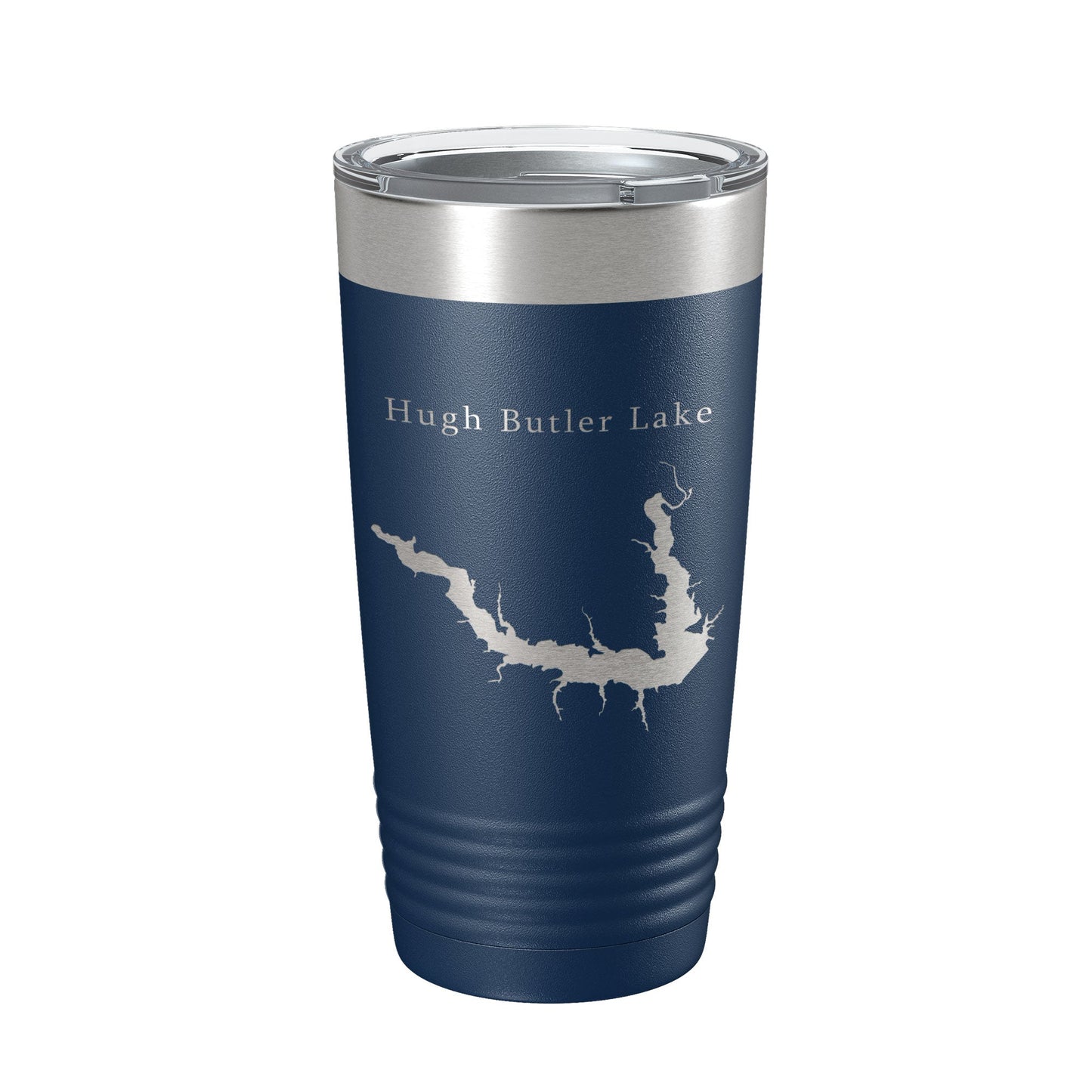 Hugh Butler Lake Map Tumbler Travel Mug Insulated Laser Engraved Coffee Cup Red Willow Reservoir Nebraska 20 oz-8