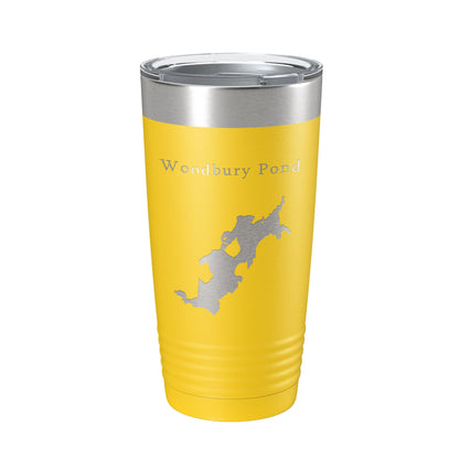 Woodbury Pond Tumbler Lake Map Travel Mug Insulated Laser Engraved Coffee Cup Maine 20 oz-4