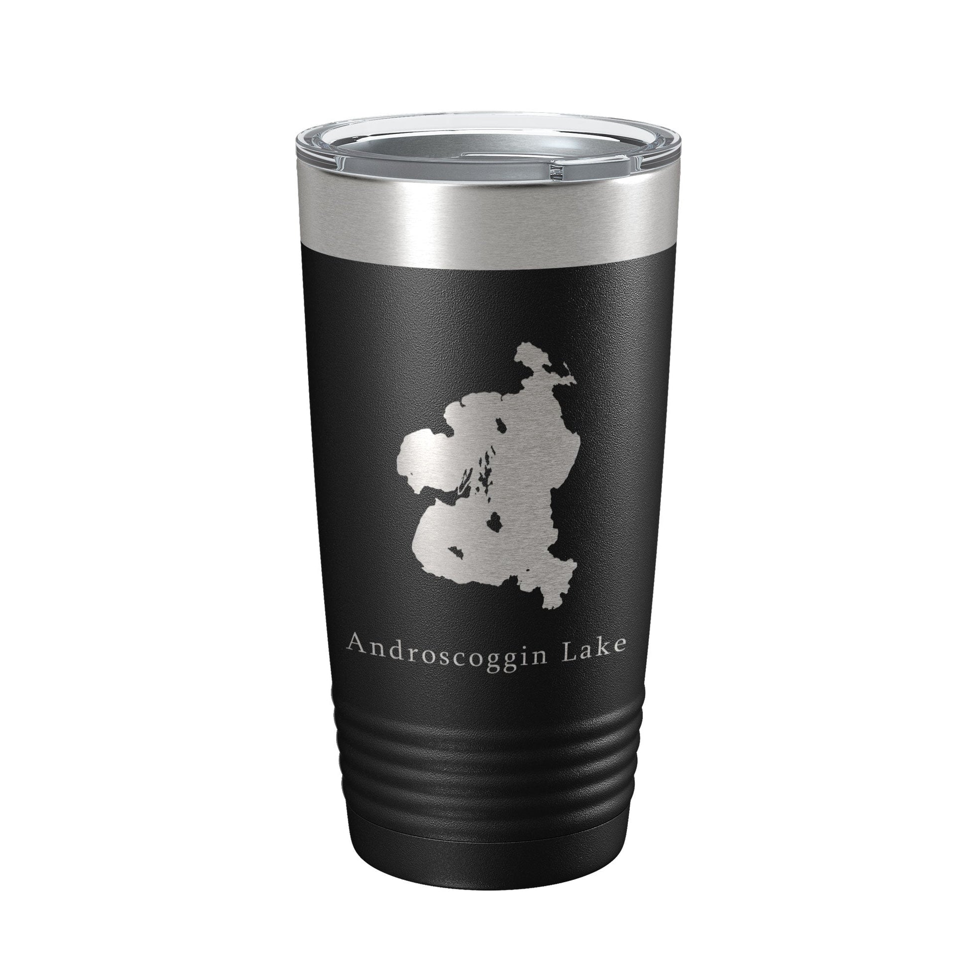 Androscoggin Lake Map Tumbler Travel Mug Insulated Laser Engraved Coffee Cup Maine 20 oz-0