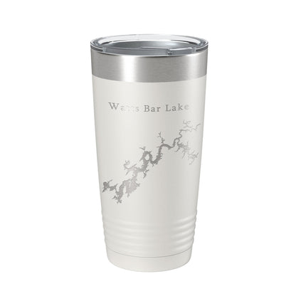 Watts Bar Lake Map Tumbler Travel Mug Insulated Laser Engraved Coffee Cup Tennessee 20 oz-7