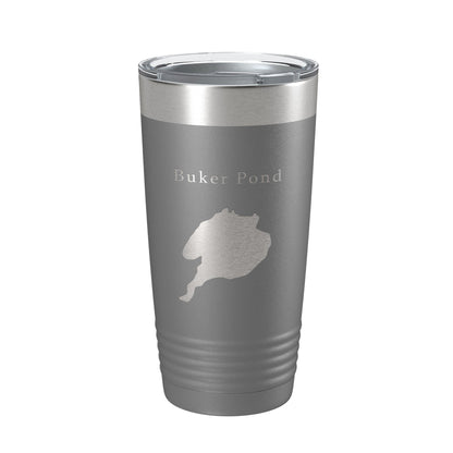 Buker Pond Tumbler Lake Map Travel Mug Insulated Laser Engraved Coffee Cup Maine 20 oz-16