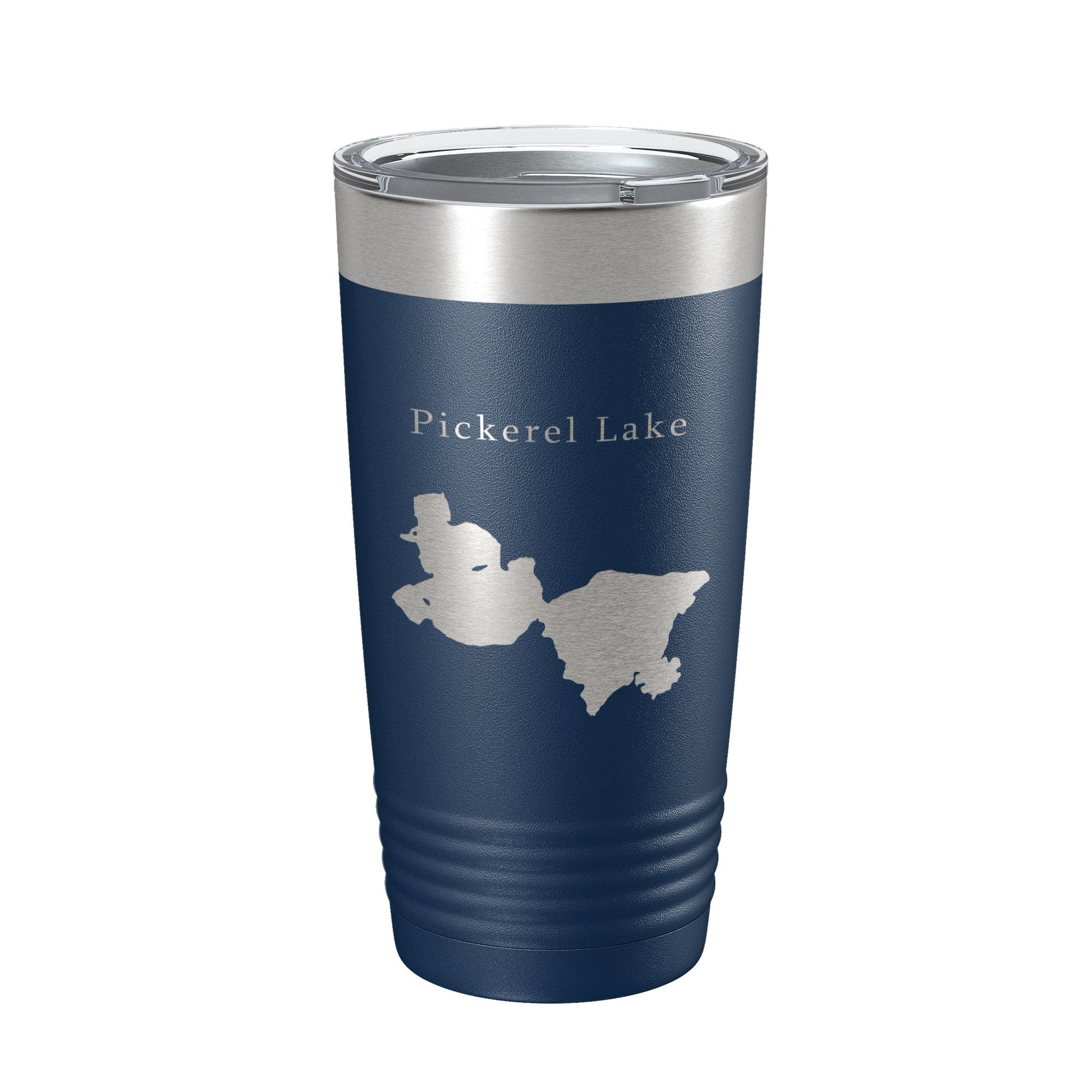 Pickerel Lake Map Tumbler Travel Mug Insulated Laser Engraved Coffee Cup Wisconsin 20 oz-2