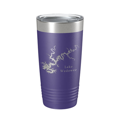 Lake Wedowee RL Harris Map Tumbler Travel Mug Insulated Laser Engraved Coffee Cup Alabama 20 oz-15