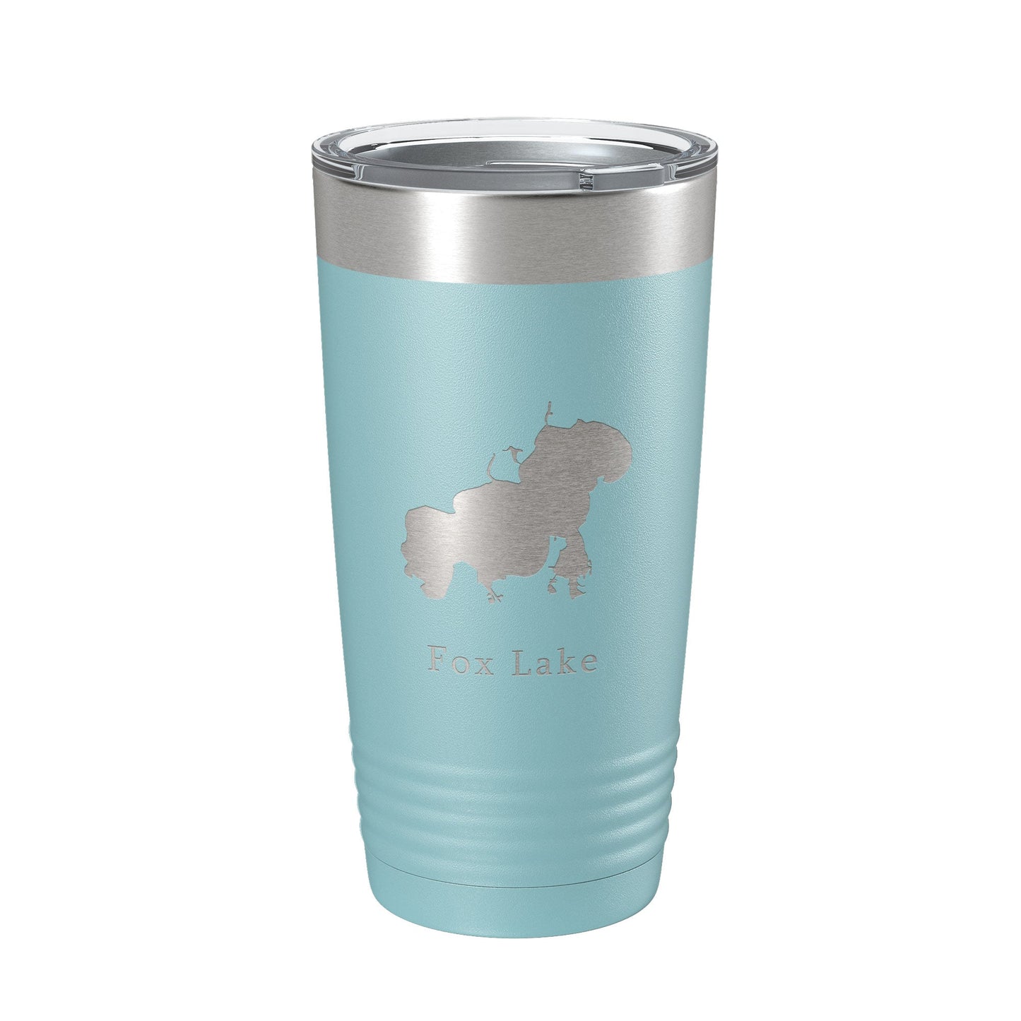 Fox Lake Map Tumbler Travel Mug Insulated Laser Engraved Coffee Cup Illinois 20 oz-13