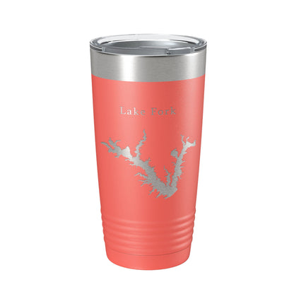 Lake Fork Reservoir Map Tumbler Travel Mug Insulated Laser Engraved Coffee Cup Texas 20 oz-20