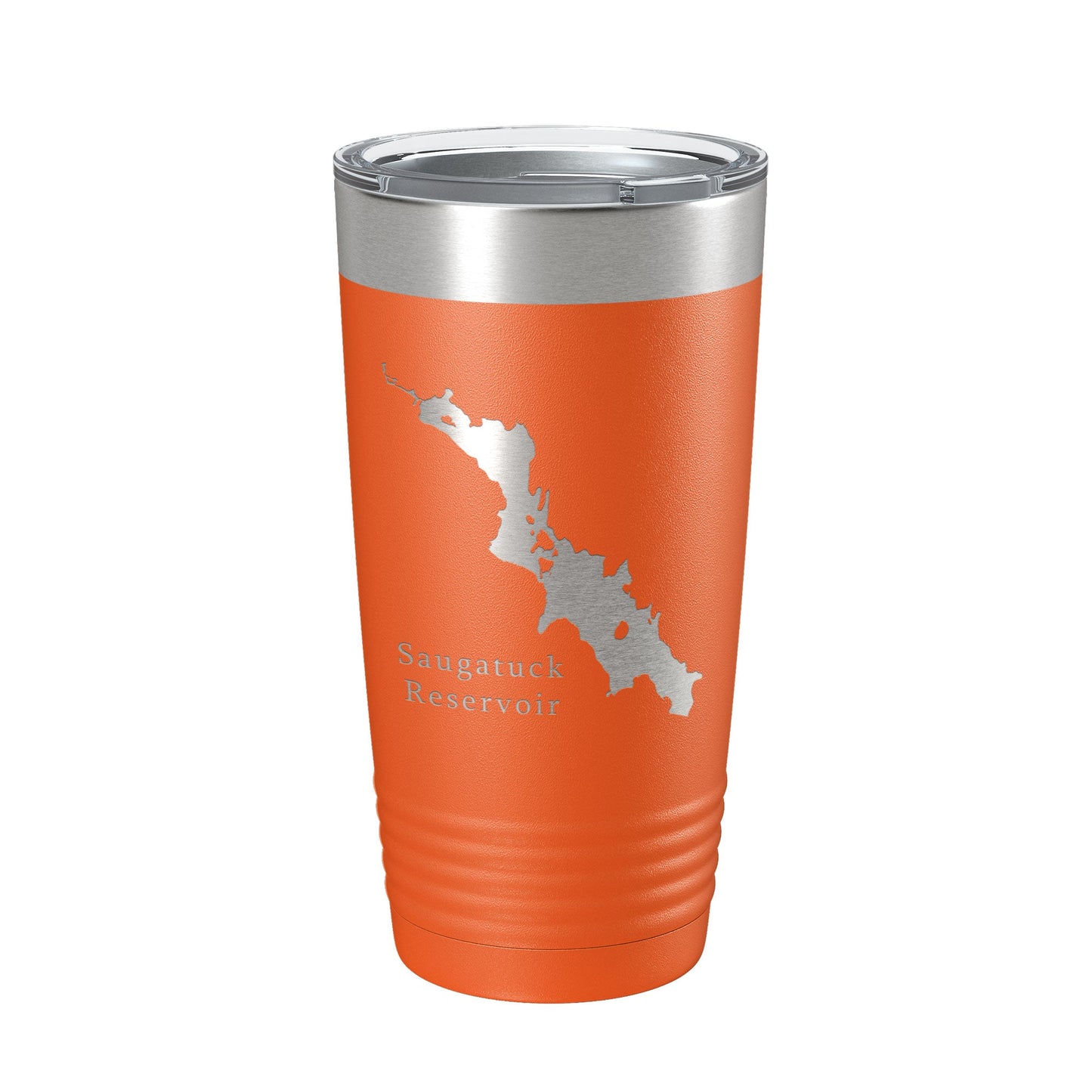 Saugatuck Reservoir Tumbler Lake Map Travel Mug Insulated Laser Engraved Coffee Cup Connecticut 20 oz-17